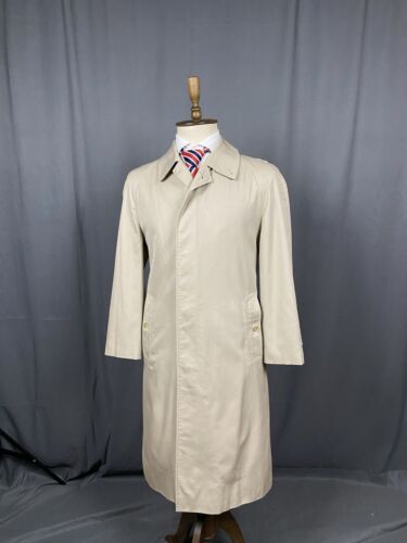 Burberry Nova Check Lining Men's Beige Trench Long Coat Size 48 Reg - Picture 5 of 15