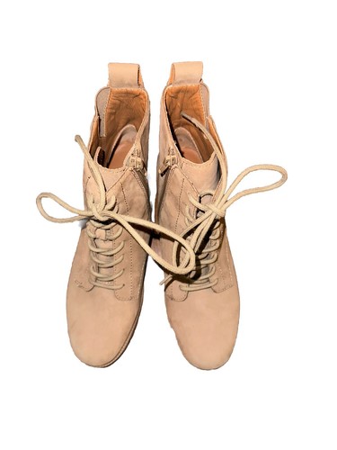 Lucky Brand Women LK-Haddley Tan Leather Lace Up Combat Boots Sz 10 Women Y2k - Picture 2 of 6