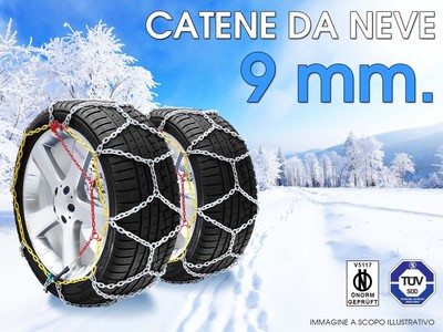 GR.40 R13 CATENE DA NEVE OMOLOGATE 9mm PER PNEUMATICI MISURA 165 70 13