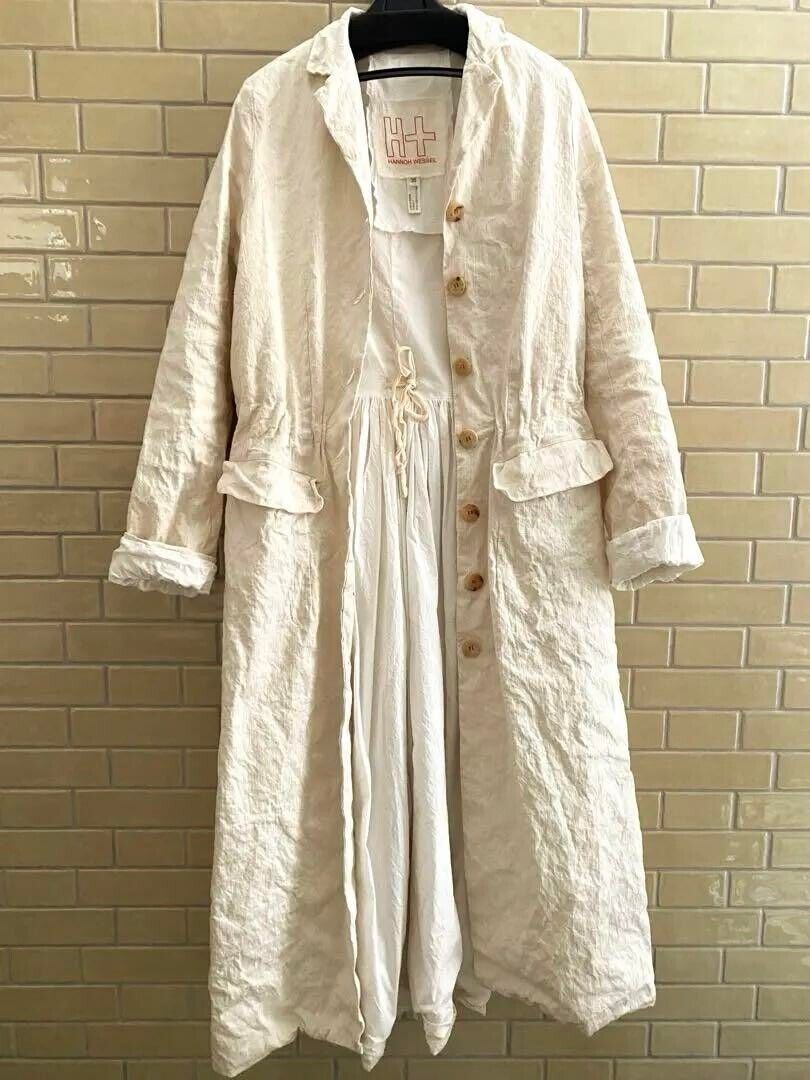 H Hannoh Wessel Long Coat Jacket Outer Womens Size 36 Made H Hannoh Wessel Long Coat Jacket Outer Womens Size 36 Made
