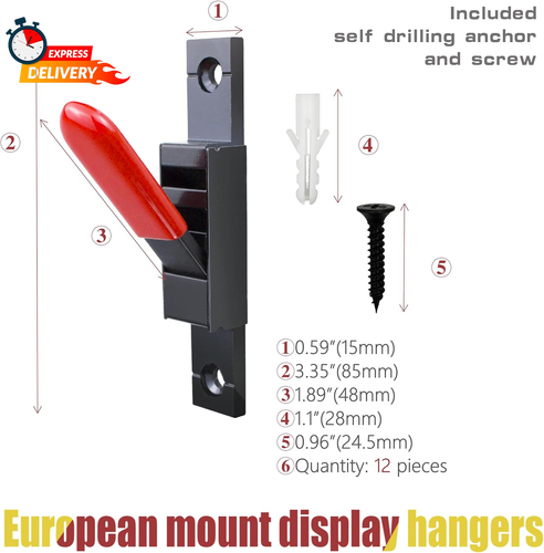 Adjustable European Mount Skull Hanger 12 Pack, Deer Skull Mount Hanger with Sil - Picture 4 of 12