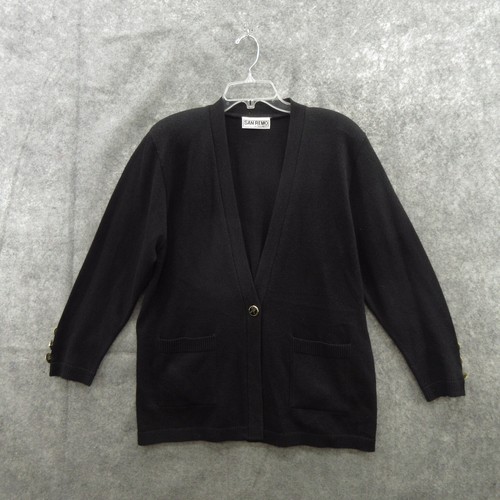 San Remo Women 2 Piece Set Sweater and Pants L Black Acrylic Long Sleeve Pull On - Picture 6 of 23