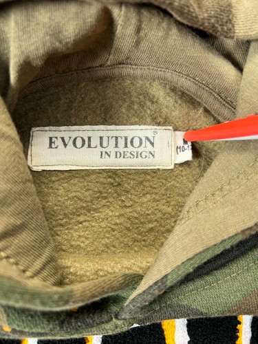 Evolution in Design Hoodie Youth 10/12 Green Camo Artwork KING Sweatshirt Mens - Picture 9 of 10