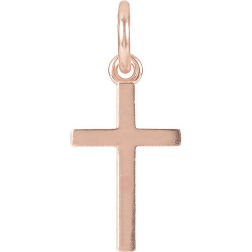 Kreuz Hänger 14K Rose Gelb Weißgold oder Sterlingsilber Posh - Bild 3 von 8