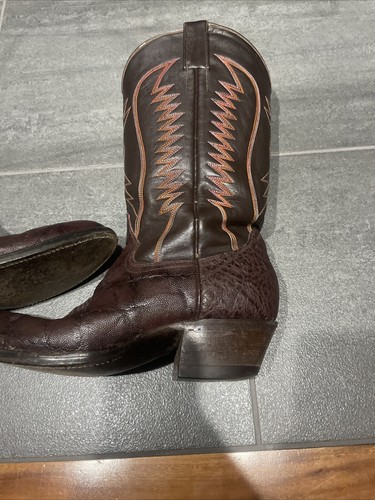 Vintage Cowtown Western Boots Mens Size 9-9.5 EXOTIC Leather Disc. - Picture 2 of 12