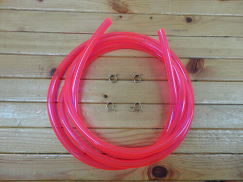 ROSA TRANSLÚCIDO 1/4" I.D. KIT DE LÍNEA DE COMBUSTIBLE MOTO DE NIEVE BICICLETA DE TIERRA QUAD MOTOCICLETA - Imagen 2 de 2