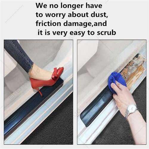 PROTECTOR SILL SCUFF COVER CAR DOOR PLATE STICKER BUMPER BODY ANTI SCRATCH STRIP - Picture 4 of 12