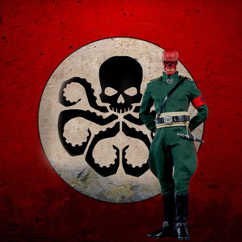 1/6 Red Skull Diorama 15"x15" - Ideal For 1/6 Red Skull Side MMS Hydra - Picture 6 of 9