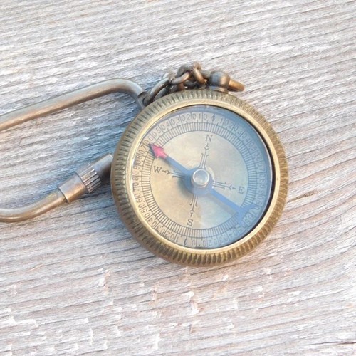 Compass Keychain - Personalized Compass - Engraved Compass - Brass Compass - Picture 8 of 8