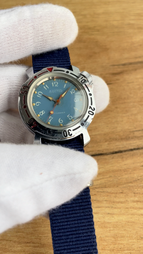 Reloj mecánico soviético vintage URSS Vostok 17 joyas Komandirskie mini - Vídeo 1 de 1