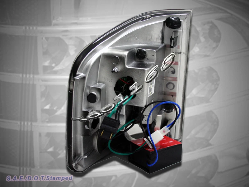 1994-2004 CHEVY S10/94-04 SONOMA PICKUP LANTERNAS TRASEIRAS LED PRETO 03 02 01 - Imagem 2 de 2