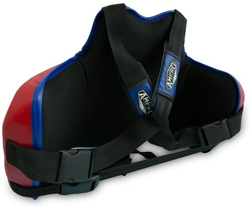 Ampro Pro Body Protector - Blue/Red - Coach Guard / Belt / Boxing / MMA /  - Picture 3 of 4