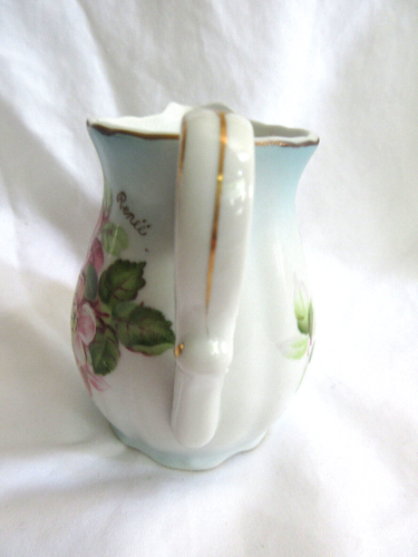 Kalk Porcelain Floral Creamer Hand Painted Marked 3.5" VGUC - Picture 4 of 9