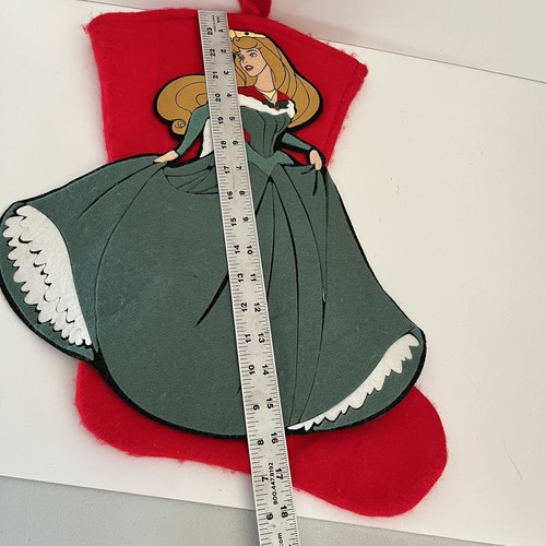 Vintage Disney Prinzessin Aurora Weihnachtsstrumpf Filz RAR - Bild 7 von 8