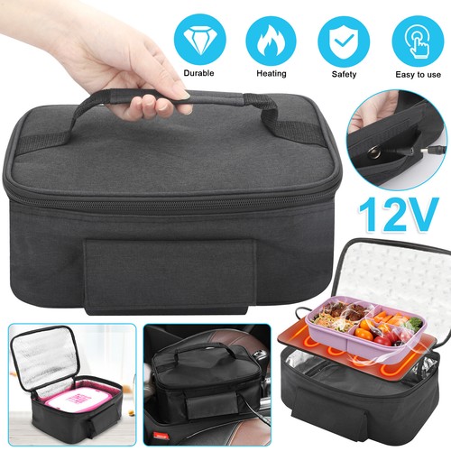 12V Car Portable Food Heating Lunch Box Electric Heater Warming Bag For Trucks - Picture 1 of 9