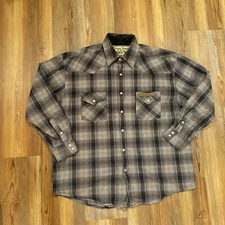 Jesse James Workwear Pearl Snap Men’s Large West Coast Choppers Plaid Shirt (33)