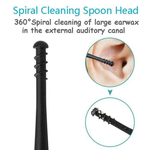 Silicone Double Head Earwax Remover Ear Pick Brush Cleaning Tools - Picture 8 of 12