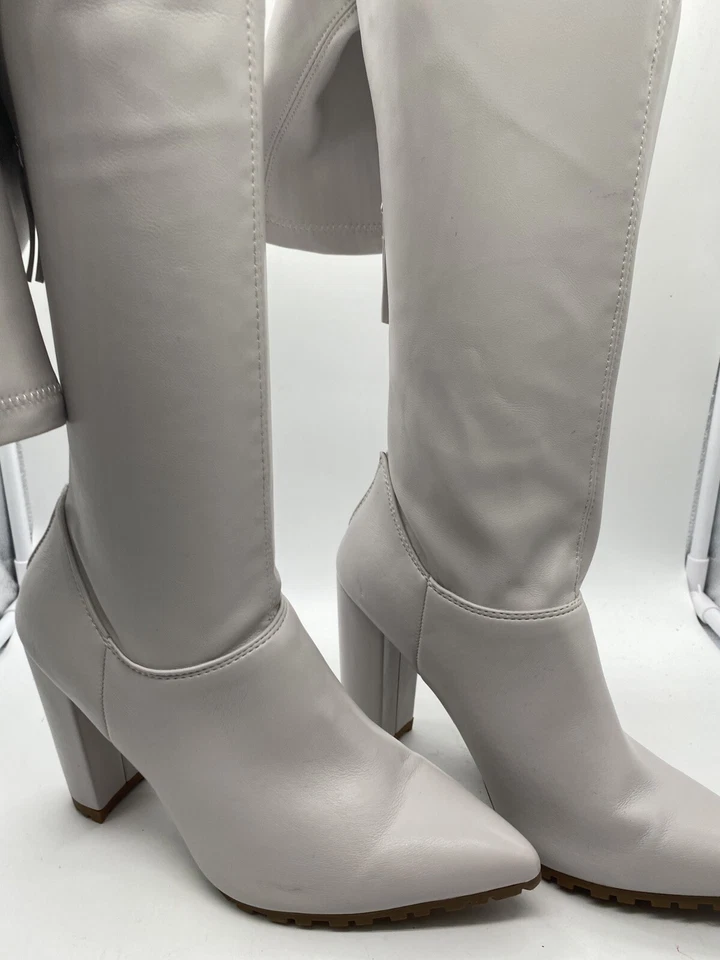Botas de niña Madden para mujer talla 8 gris señal zapatos por encima de la rodilla Foto 3 de 4