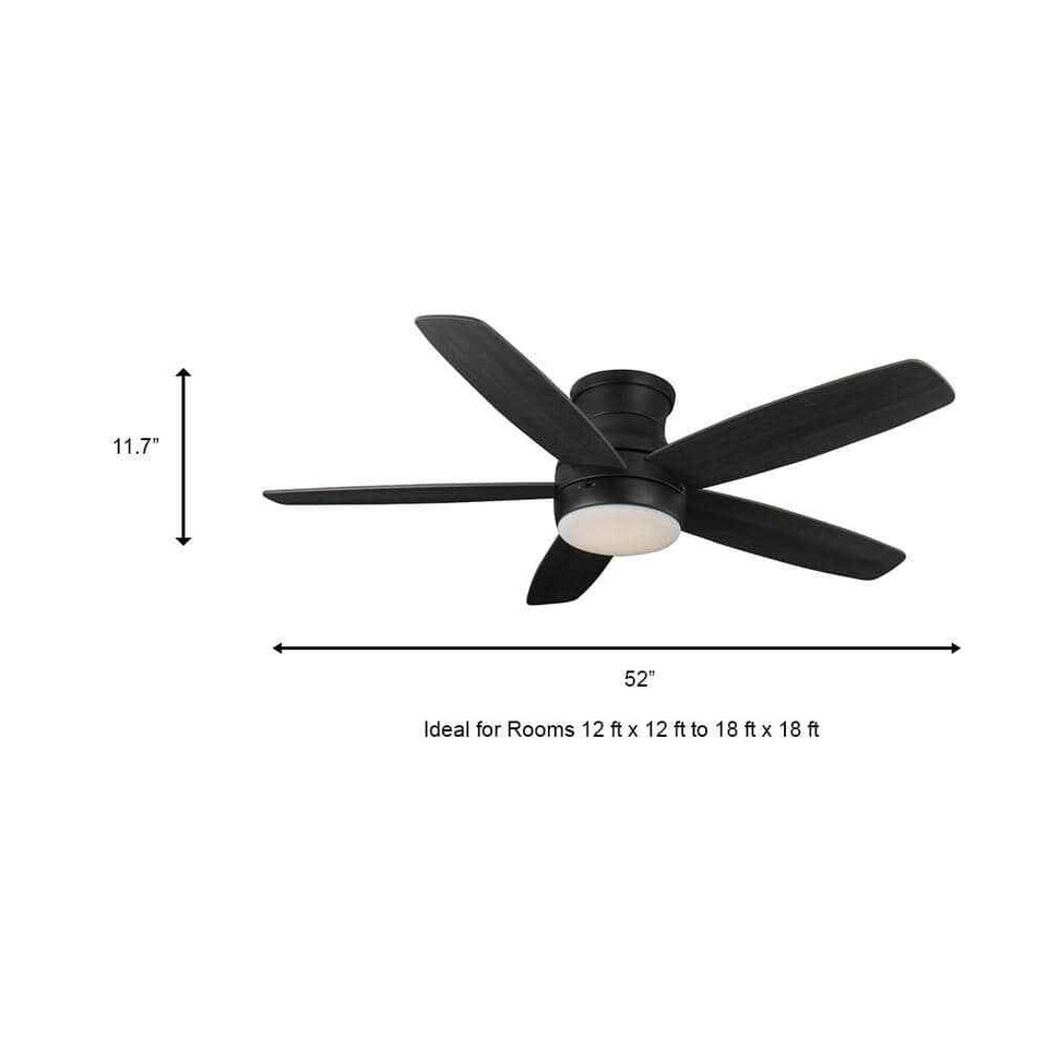 Home Decorators Ashby Park 52 in. White Color Changing Matte Black