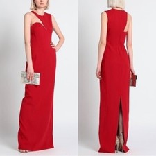 Stella McCartney Evelyn Cutout Column Gown Size 8 NWT Cherry Red