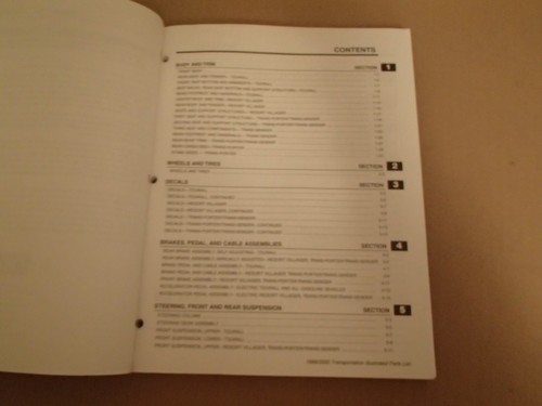 1999 - 2000 Club Car Tourall Resort Villager Transporter Parts Manual - Picture 2 of 7