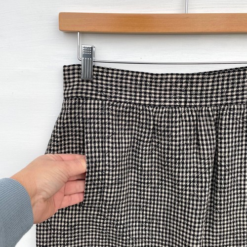Escada Vintage Pencil Skirt Womens Sz 6 Houndstooth High Rise Office Minimalist - Picture 6 of 16