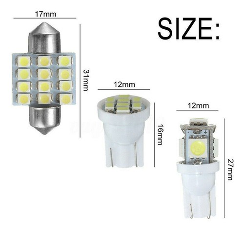 14X Super White Car Interior LED Light Bulb Kit for 2002-2005 Chevy Trailblazer - Picture 4 of 13