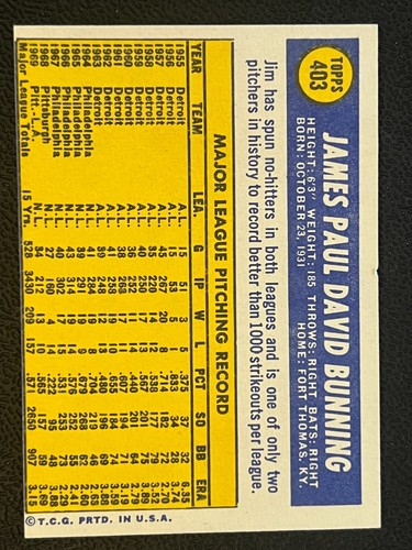 1970 Topps Baseball Singles - Numbers 300-546 - Pick Your Card-Complete Your Set - Picture 189 of 389