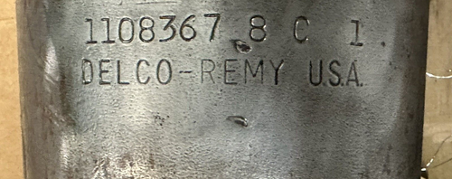 1968 CHEVY CAMARO DZ 302" 1108367 DELCO REMY STARTER DATED 8C1 RESTORED YR WARR - Picture 2 of 5