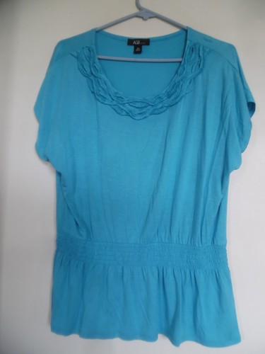 AGB Damen Blau Viskose Top Größe PM - Bild 1 von 3