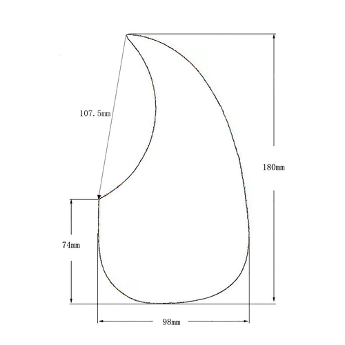 Self-adhesive Acoustic Guitar Pickguard for Martin Style Abalone Shield Black - Picture 4 of 4