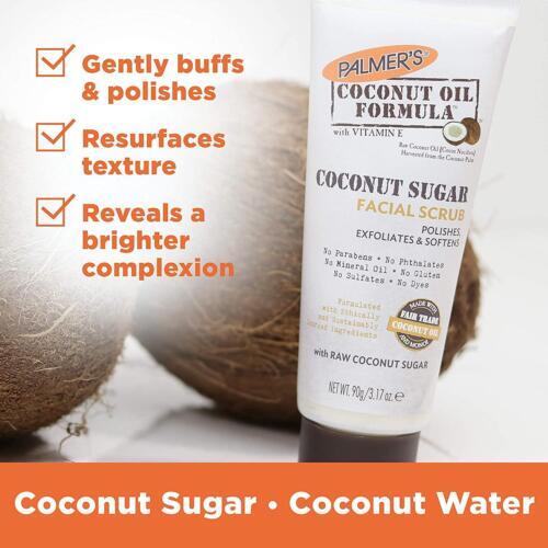 Palmers Coconut Sugar Facial Scrub Coconut Oil Formula 3.17 Ounces 2 Pack - Picture 4 of 6