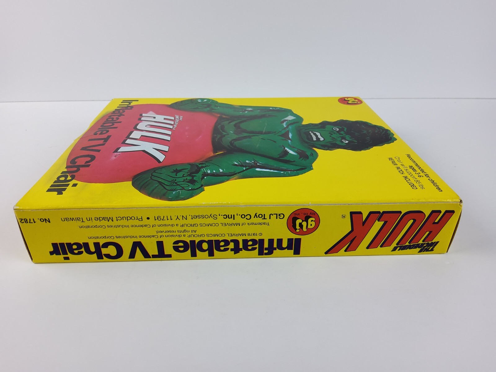 Vintage 1978 Incredible Hulk Inflatable TV Chair GLJ Toy Marvel RARE NIB NEW - Picture 9 of 24