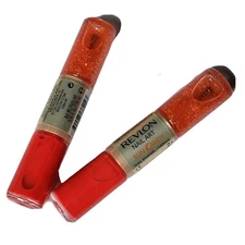 2 Pcs Revlon Nail Polish Art Sun Candy 450 Lava Flame Red Hot Girl Glittery Sexy