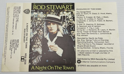 Rod Stewart A Night On The Town Music Cassette Tape M5W 2938 WB 1976 OG - Picture 13 of 24