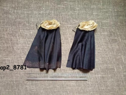 Mantello mantello nero scala 1/6 con collare pelliccia marrone per action figure 12" corpo personalizzato - Foto 1 di 7