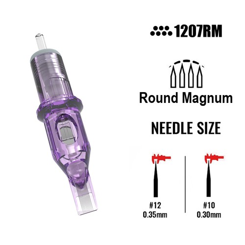 10-100Pcs Professional Purple Tattoo Cartridge Needle Shader Sterile RL RS RM M1 - Picture 26 of 40