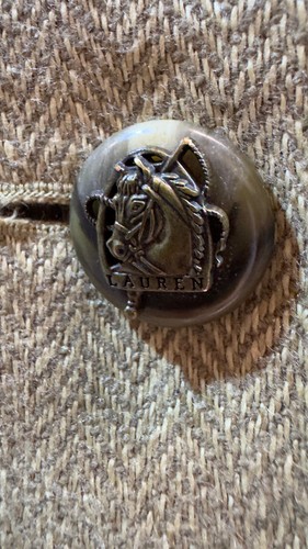 Gorgeous Ralph Lauren Tweed Horse Riding Show Jacket Light Beige Girls Size 2 - Picture 5 of 13