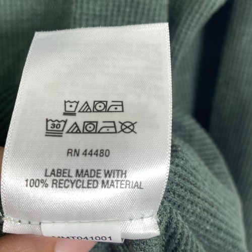 And Now This Felpa Termica Uomo Waffle Maglia Pullover Taglia M Verde Nuova con DIFETTO - Foto 7 di 9