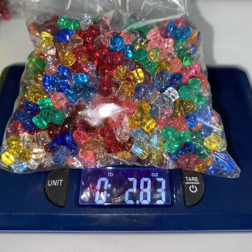 Lot Faceted Plastic Round & Cartwheel Beads for Christmas Ornaments & Jewelry B - Picture 6 of 8