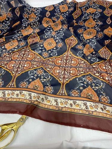 *NEU* Glatter Chiffon einzelner Rand Drucke Kleid/Handwerk Stoff * KOSTENLOSER VERSAND - Bild 13 von 15