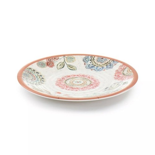 Set piatti Elama Ester 12 pezzi floreali rotondi a costine multicolore melamina - Foto 5 di 9