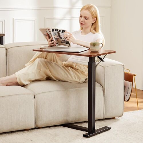 Overbed Bedside Table with Wheels Adjustable Laptop Hospital Home Use Bed Table - Picture 2 of 28