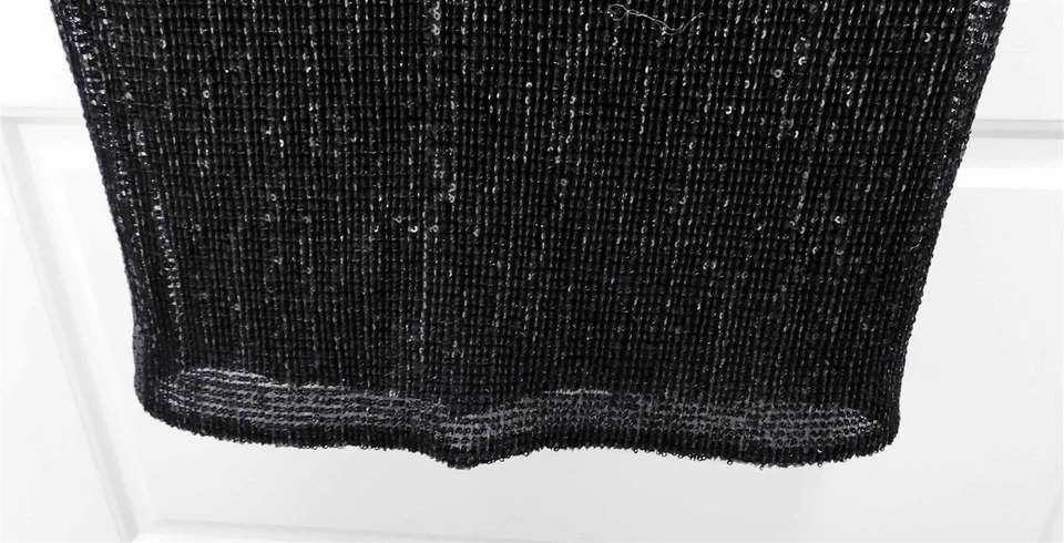 St John Couture Black Beaded Sequin Stretchy Evening Dress sz 4 - Image 3 of 4