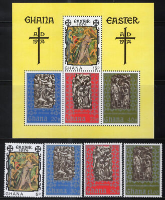 ZAYIX Ghana 516-520 MNH Easter Carvings Paintings Jesus ZAYIX Ghana 516-520 MNH Easter Carvings Paintings Jesus