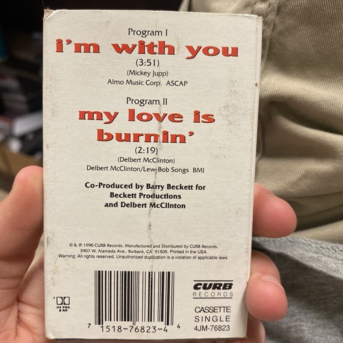 Delbert McClinton - I’m With You CASSETTE SINGLE LIKE NEW RARE OOP - Picture 2 of 4