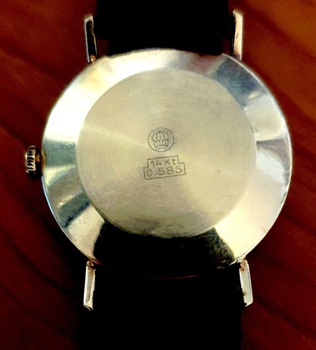 Vintage ANKER Men's 33mm Mechanical 14k 17 Rubis Solid Gold watch work properly - Picture 4 of 12