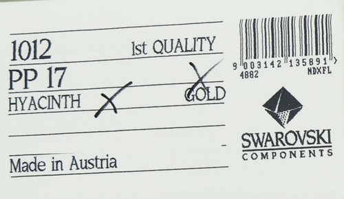 1012 PP17 HY : 100 strass Swarovski fond conique 2,4mm HYACINTH - Picture 2 of 4