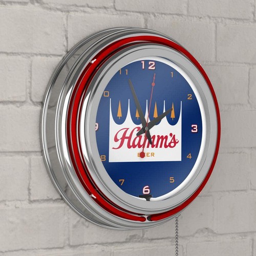 Unbranded Wall Clocks Red Logo Lighted Analog Neon High-Grade Glass Durable - Picture 5 of 8