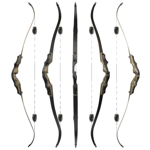62 Zoll Recurve Bow 20-60 Pfund Takedown Riser Holzbogenschießen amerikanische Zieljagd - Bild 14 von 20